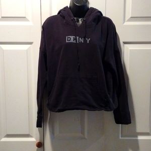 DKNY Cropped Pullover Hoodie L